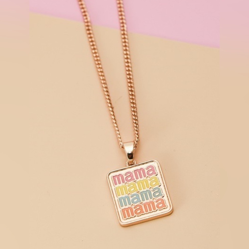 Colorful Mama Pendant Necklace